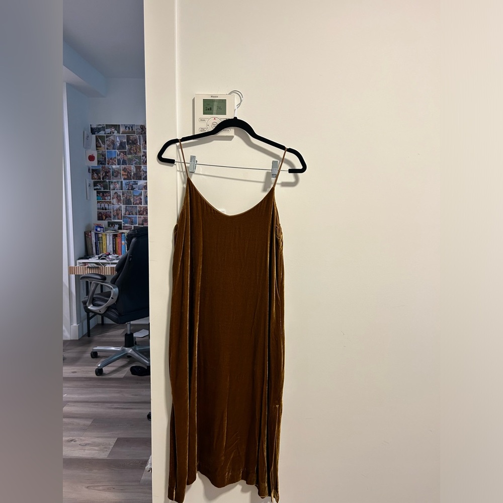 Bellerose super soft faux fur holiday dress. Under the knee length